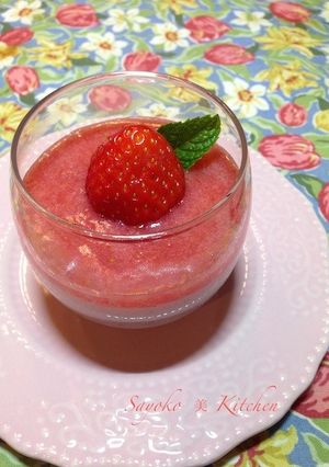 いちごの豆乳プリン-レシピのメイン写真
