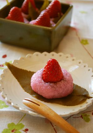 電子レンジで♪簡単いちご桜餅-レシピのメイン写真