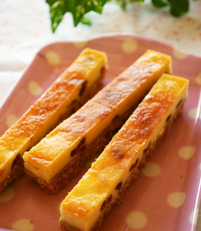 クランベリーのスティックチーズケーキ by あさえもん 【クックパッド
