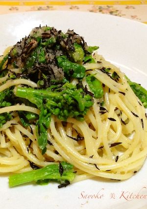 菜の花の明太子パスタ-レシピのメイン写真