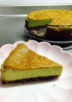簡単＊*抹茶ベイクドチーズケーキ*＊-レシピのメイン写真