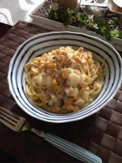 豆乳スープのリメイクパスタ-レシピのメイン写真