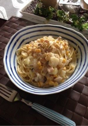 豆乳スープのリメイクパスタ-レシピのメイン写真