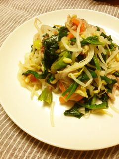 野菜もりもり!塩野菜炒め-レシピのメイン写真