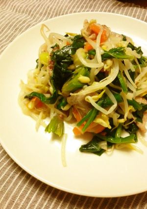 野菜もりもり!塩野菜炒め-レシピのメイン写真