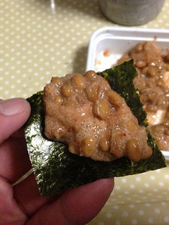 簡単おつまみ☆残り物で作る明太納豆-レシピのメイン写真