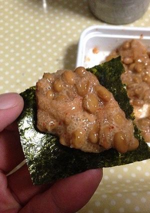 簡単おつまみ☆残り物で作る明太納豆-レシピのメイン写真