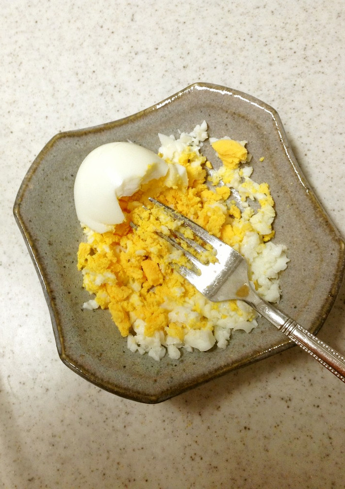 速攻♪フォーク一本でゆで卵のみじん切り-レシピのメイン写真