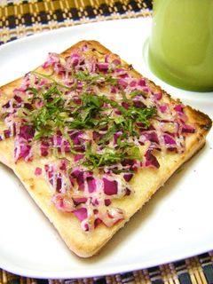 簡単朝食❤しば漬け和風トースト❤-レシピのメイン写真