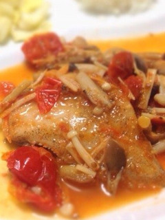 白身魚 きのこトマトソース煮-レシピのメイン写真