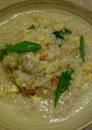 鮭・レタス炒飯蟹餡かけ-レシピのメイン写真