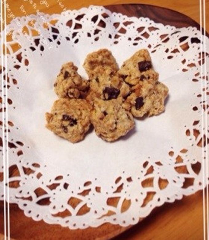 チョコとくるみのオートミールクッキー-レシピのメイン写真