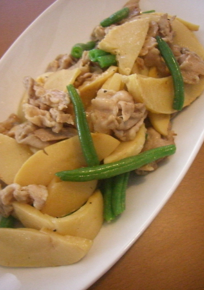 筍と豚肉の塩バター炒め-レシピのメイン写真