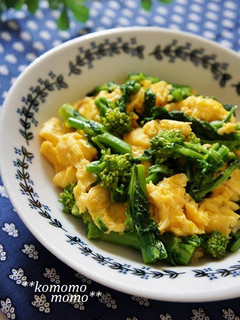 ✿菜の花と ふわふわ卵のコンソメバター✿-レシピのメイン写真