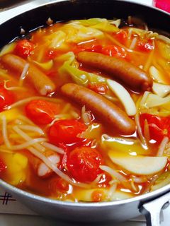 シメが出来ないスープまでゴクゴクトマト鍋-レシピのメイン写真