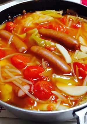 シメが出来ないスープまでゴクゴクトマト鍋-レシピのメイン写真
