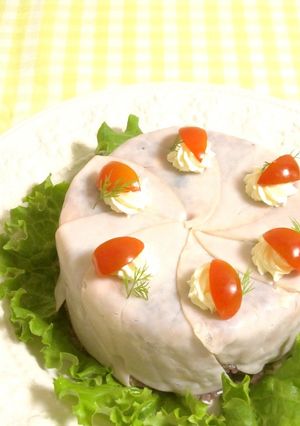 赤ワインのお寿司～ケーキ風仕立て♪-レシピのメイン写真
