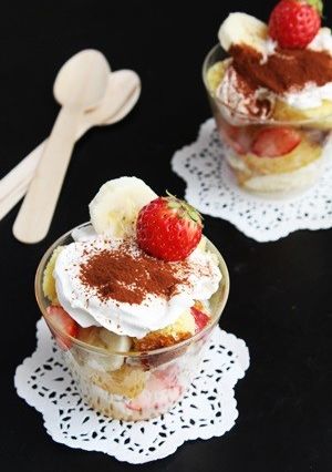 イギリスの味「苺とバナナのトライフル」-レシピのメイン写真
