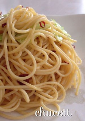 ランチ♡簡単♡キャベツ入りペペロンチーノ-レシピのメイン写真