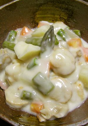 アスパラと帆立のクリーム煮-レシピのメイン写真