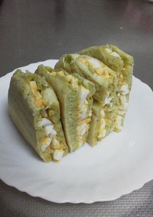 ほんのり甘い☆グリーンホットケーキサンド-レシピのメイン写真