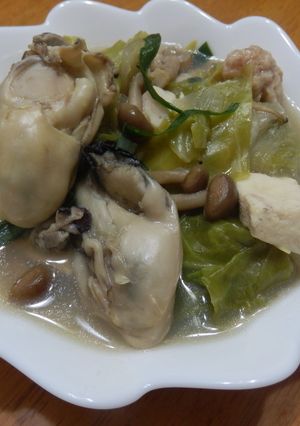 カキとキャベツの　コクうまスープ　-レシピのメイン写真