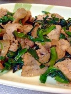 豚肉とニラの塩コショウ炒め-レシピのメイン写真