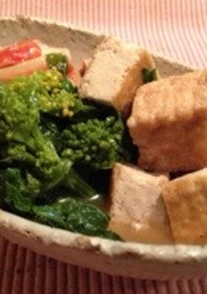 菜の花と厚揚げの煮浸し-レシピのメイン写真