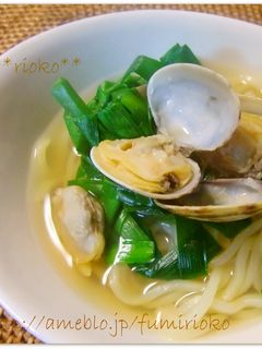 *プチっと鍋で、あさりとニラの旨だし麺*-レシピのメイン写真