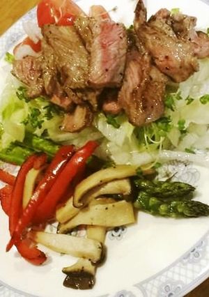 焼き野菜とステーキのサラダ-レシピのメイン写真