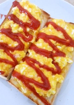 ☆パパの手作り・簡単エッグトースト-レシピのメイン写真