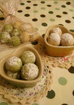 プレゼントに♪抹茶＆きな粉のスノーボール-レシピのメイン写真