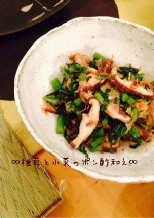 ∞椎茸と水菜のポン酢和え∞-レシピのメイン写真