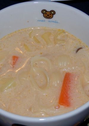 チーズ風味のキムチパスタスープ-レシピのメイン写真