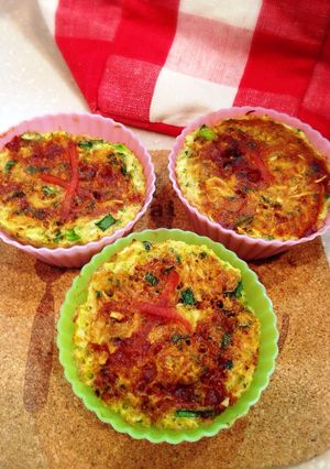 お弁当に♪カップケーキ風・一口お好み焼き-レシピのメイン写真