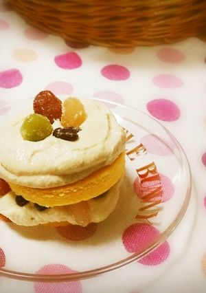 甘納豆とお豆腐クリームのショートケーキ。-レシピのメイン写真