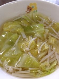 白だしで☆キャベツえのきスープ☆-レシピのメイン写真