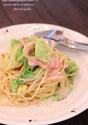 カフェ風☆春キャベツの豆乳パスタ-レシピのメイン写真
