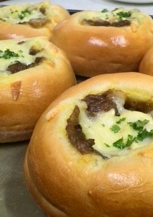 ☆カレーうどんにあきた時の焼きカレーパン-レシピのメイン写真