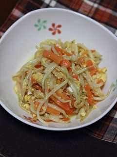 もやしと人参のだし卵炒め-レシピのメイン写真