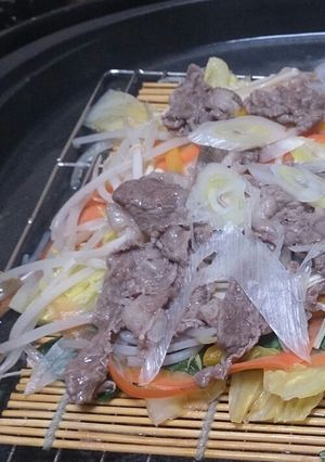 休日に☆ホットプレートで蒸ししゃぶ！-レシピのメイン写真