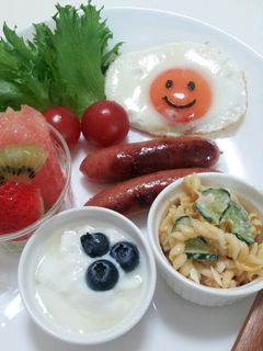 ニコちゃん目玉焼き(●º╰╯º●)-レシピのメイン写真