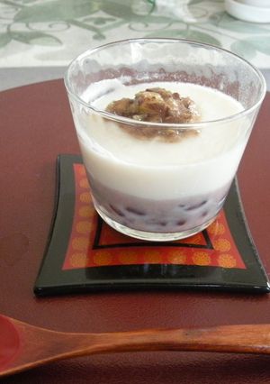 豆乳とあずき缶の簡単二色プリン-レシピのメイン写真