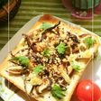 椎茸の胡麻紫蘇塩昆布トースト