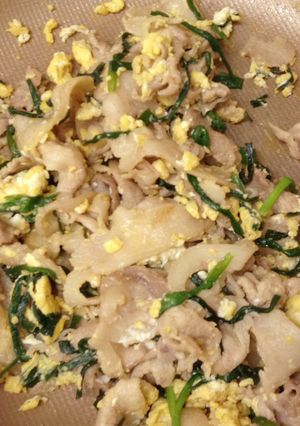 超簡単!! 豚肉とニラの炒め物-レシピのメイン写真
