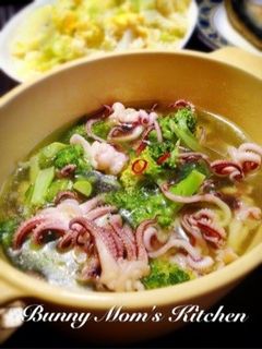 レンジで★イカとブロッコリーのアヒージョ-レシピのメイン写真