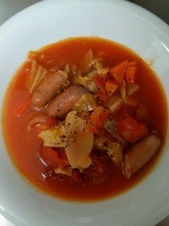 ダラ嫁★冷蔵庫在庫でトマトスープ-レシピのメイン写真