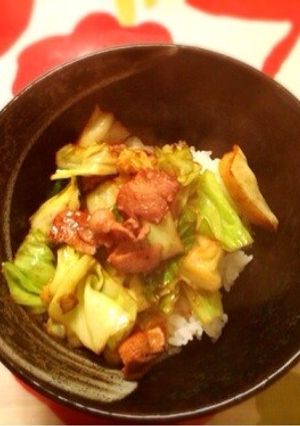 豚バラとキャベツの★スタミナ回鍋肉丼-レシピのメイン写真