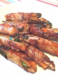 豚バラ肉の門松焼き(肉巻き)-レシピのメイン写真