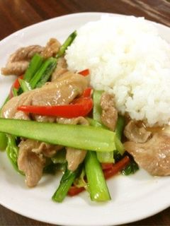 小松菜と豚肉のナンプラー炒めご飯-レシピのメイン写真